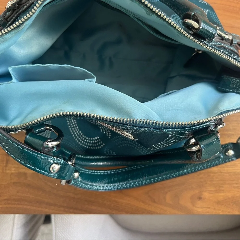 Coach Teal  Turquoise Handbag - Picture 5 of 5